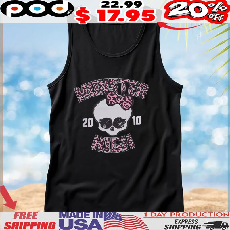 Monster High Leopard Logo 2010 Skull T Shirt