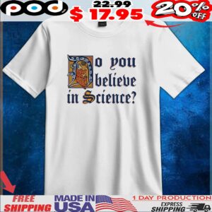 Galileo Galilei do you believe in science retro style t shirt