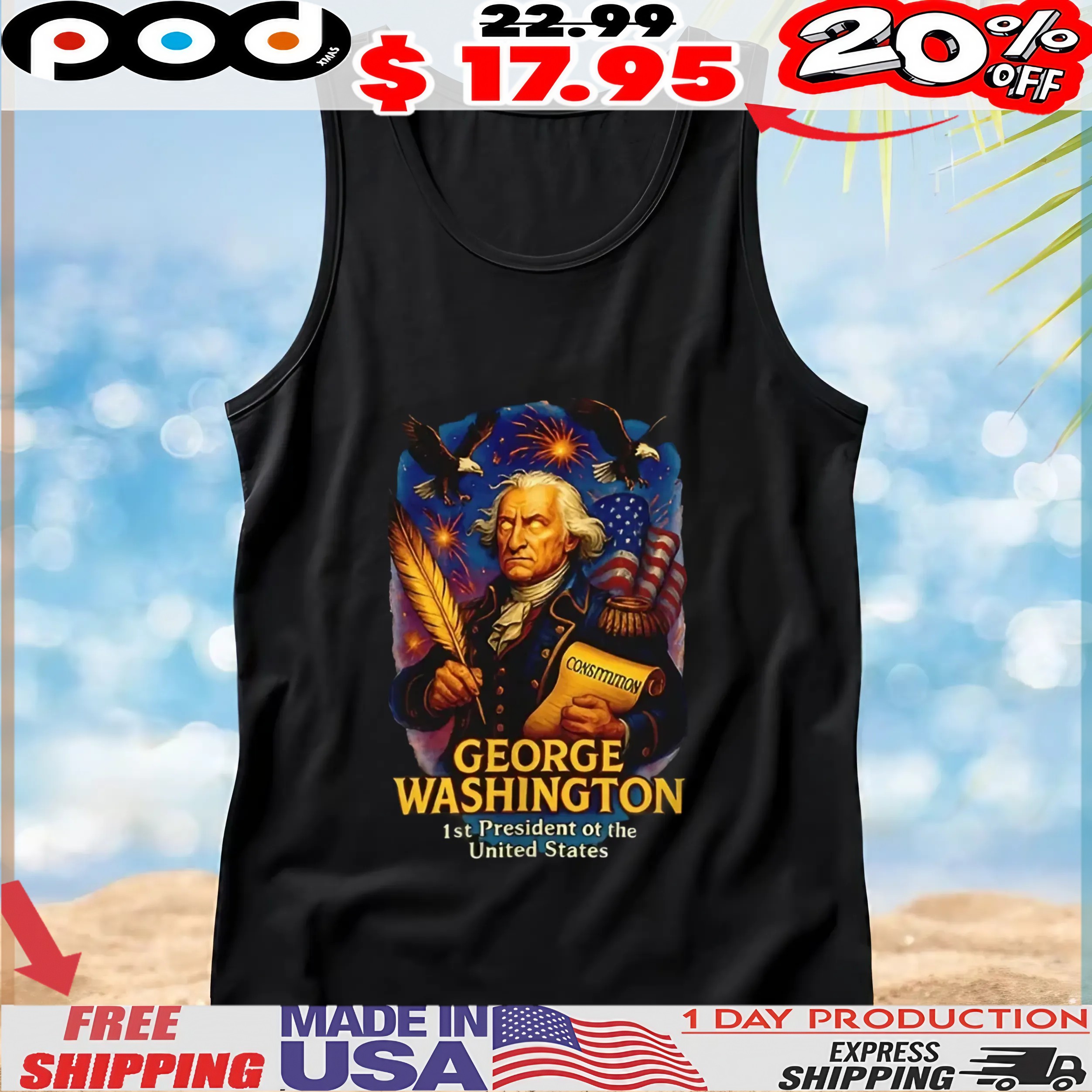 George Washington 1st president of the United States Consmmon t shirt George Washington 1st president of the United States Consmmon t shirt