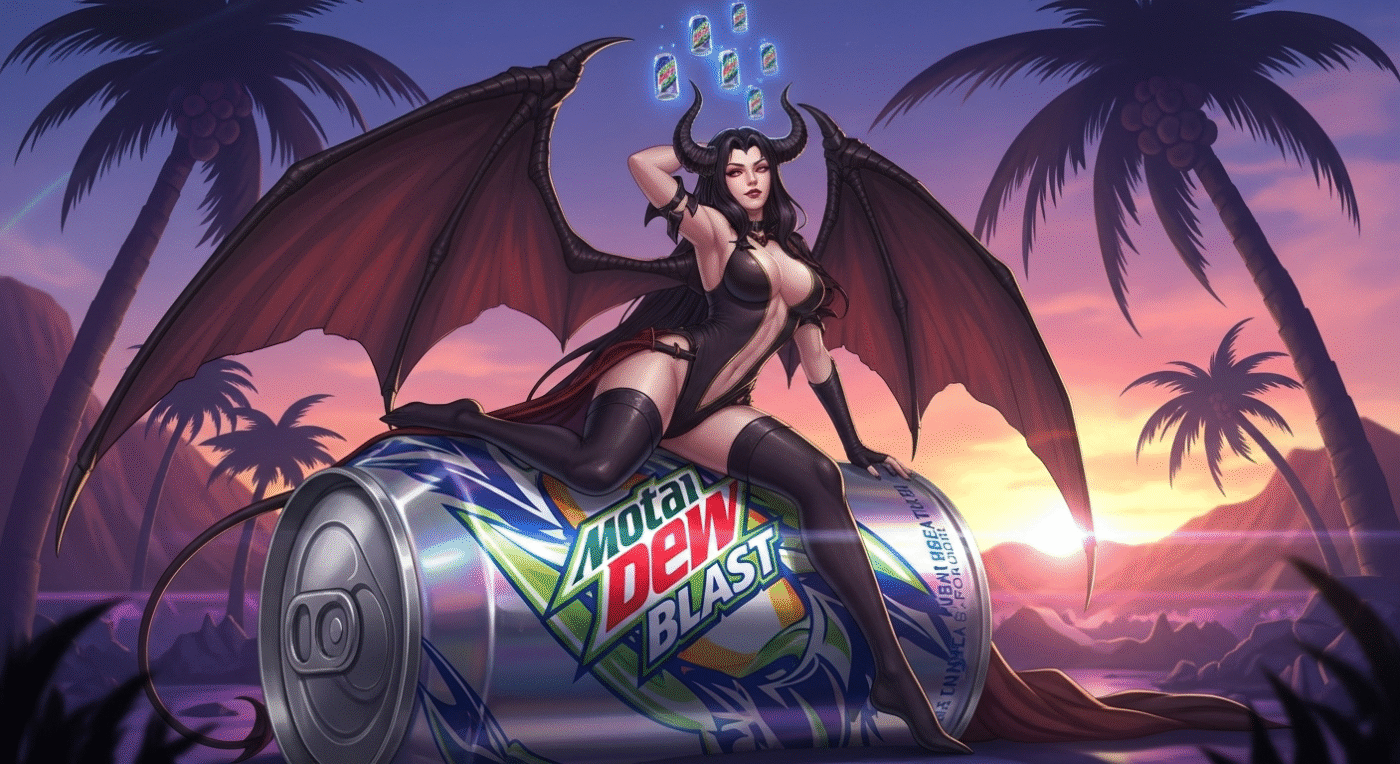 The Unlikely Duo: How Morrigan Aensland and Mountain Dew Baja Blast Became an Internet Obsession