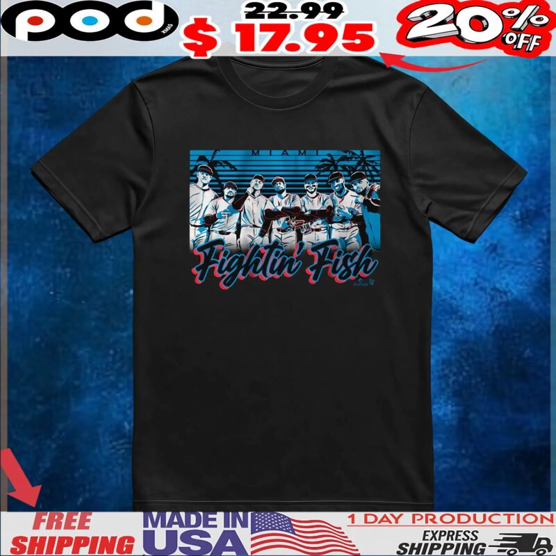 Miami Baseball Fightin' Fish Team Graphic T Shirt