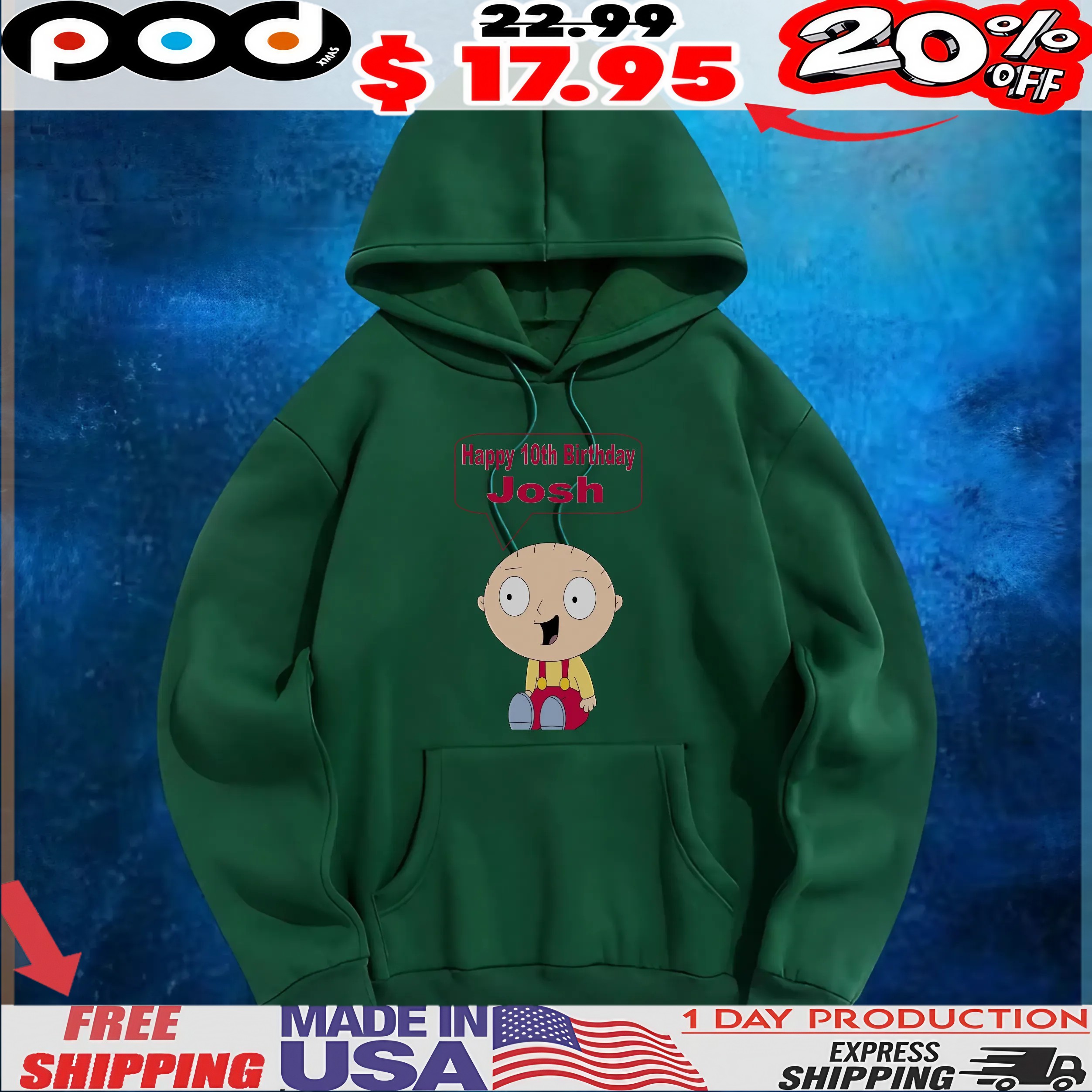 Happy 10th Birthday Josh T Shirt Happy 10th Birthday Josh T Shirt