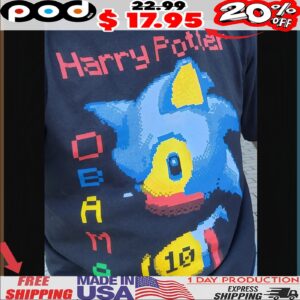 Harry Potter Obama Sonic The Hedgehog Pixel T Shirt