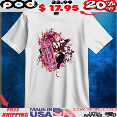 Decoding Fandom: The Stories Behind Super Creek's "Goo Goo Baby" and Haru Urara's "Sakura Monster Energy" in Uma Musume 4 Haru Urara Uma Musume Sakura Monster Energy Anime T Shirt