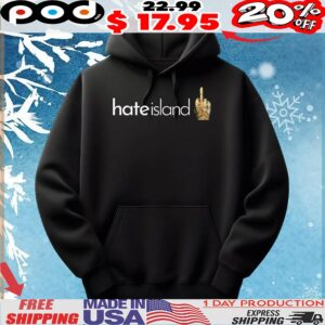 Hate island middle finger t shirt
