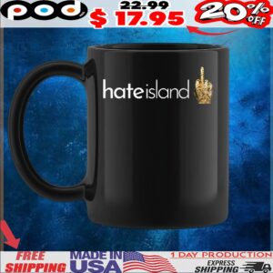 Hate island middle finger t shirt