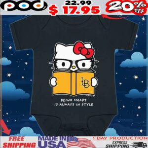 Hello Kitty Reading Book X Long Beach State Being Smart Is Always In Style T shirt