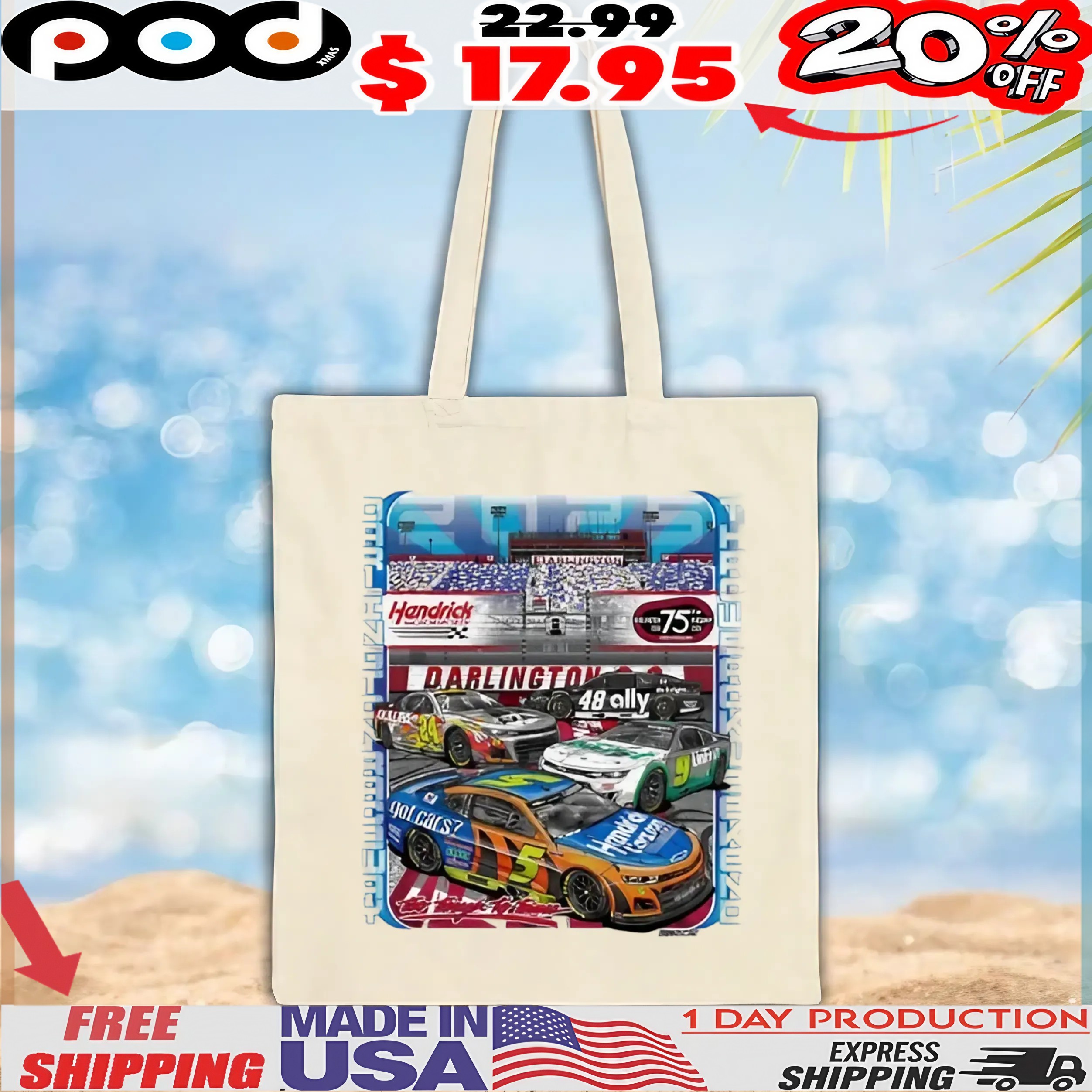 Hendrick Motorsports Darlington 4-car Nascar T Shirt Hendrick Motorsports Darlington 4-car Nascar T Shirt