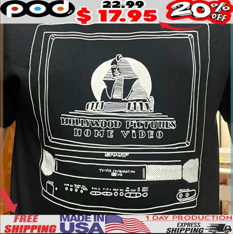 Hollywood Pictures Home Video Sharp Tv-vcr Combination T Shirt