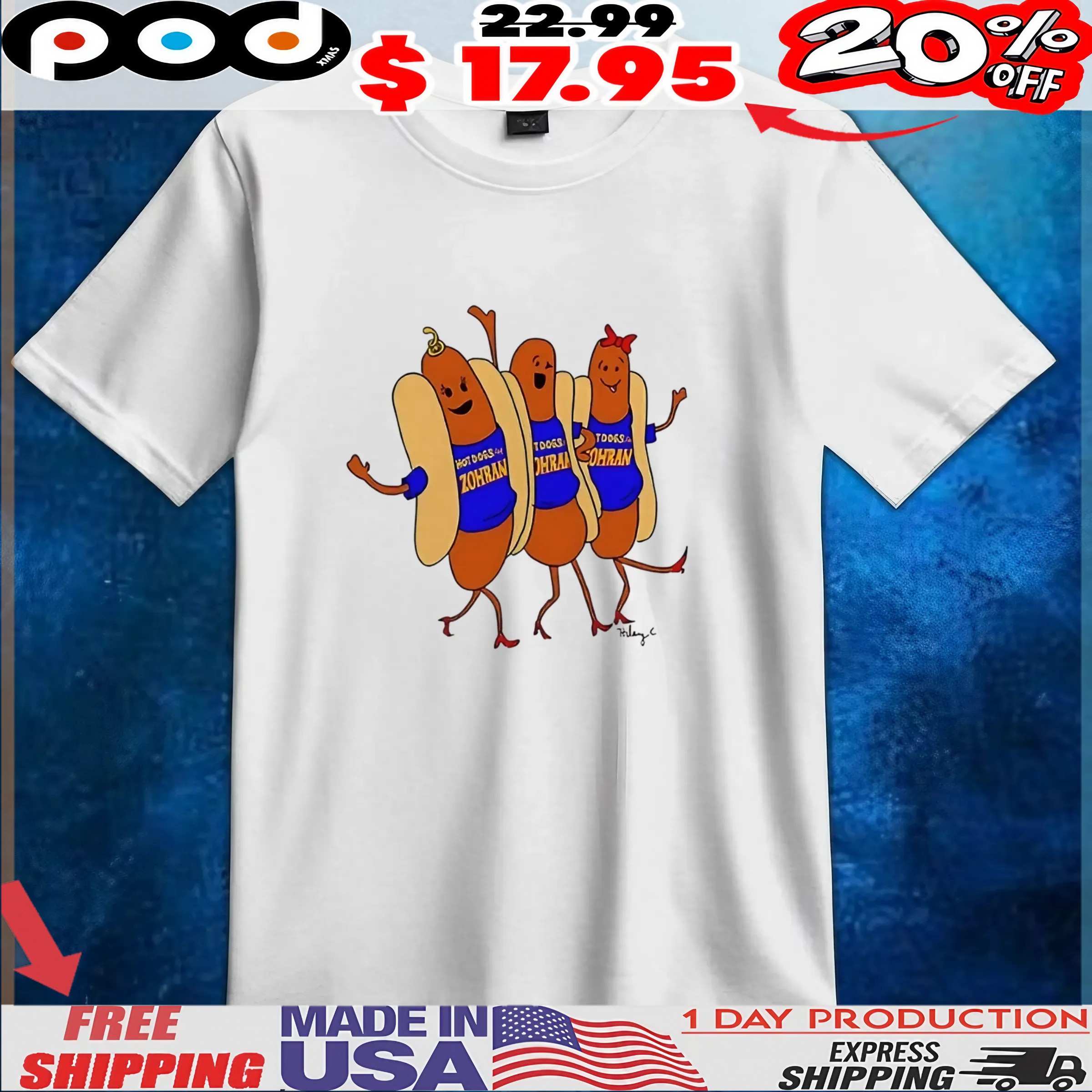 Hot Dogs for Zohran funny t shirt Hot Dogs for Zohran funny t shirt