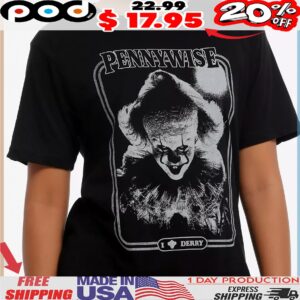 IT Welcome To Derry Pennywise Portrait Clown T Shirt