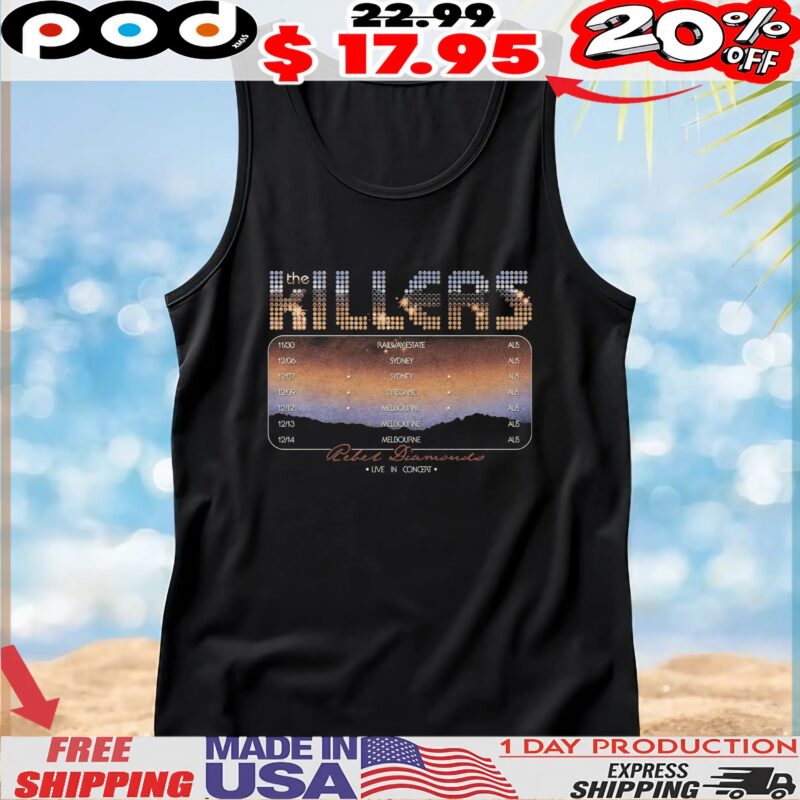 The Killers rebel diamonds live in concert t shirt