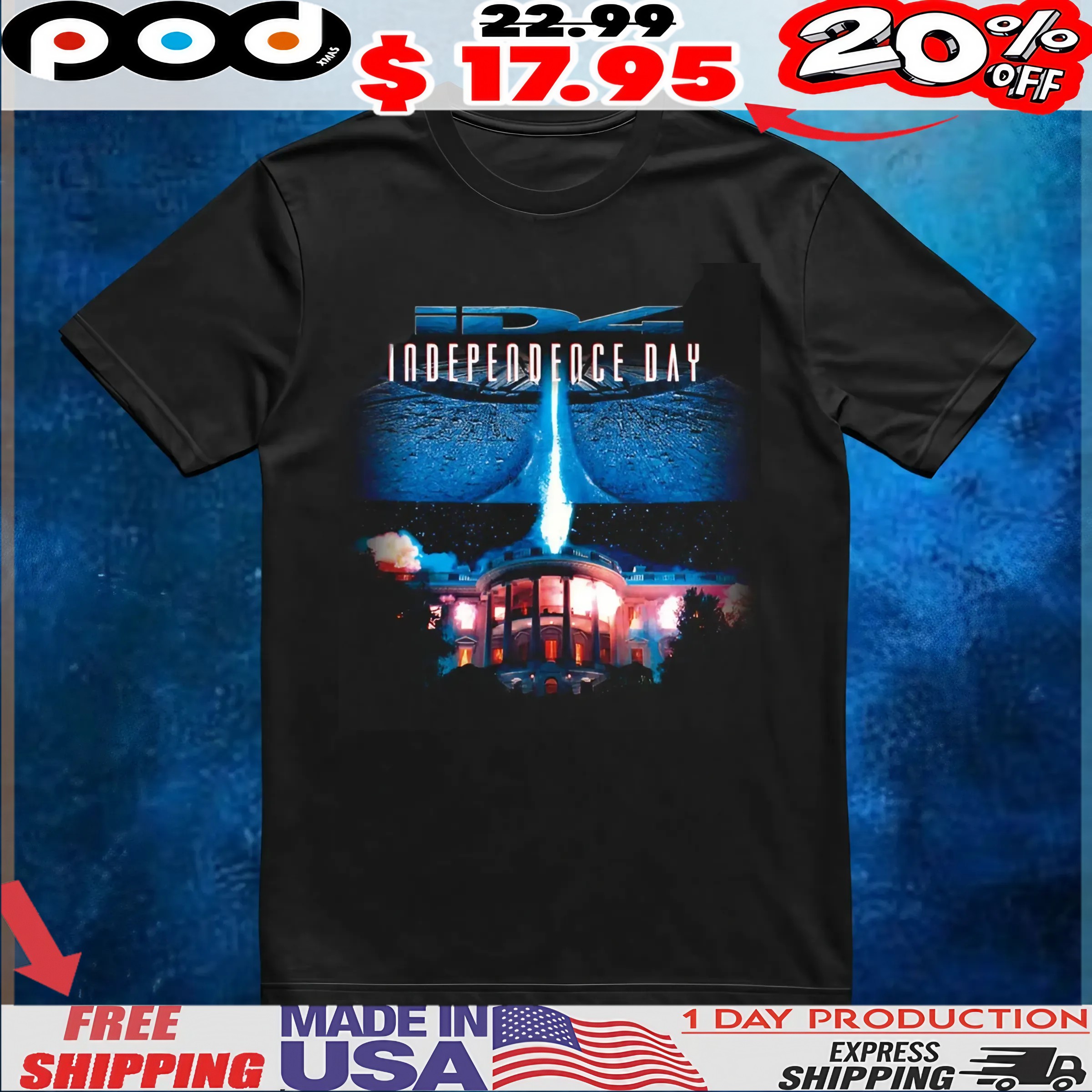 Id4 Time's Up Independence Day T Shirt