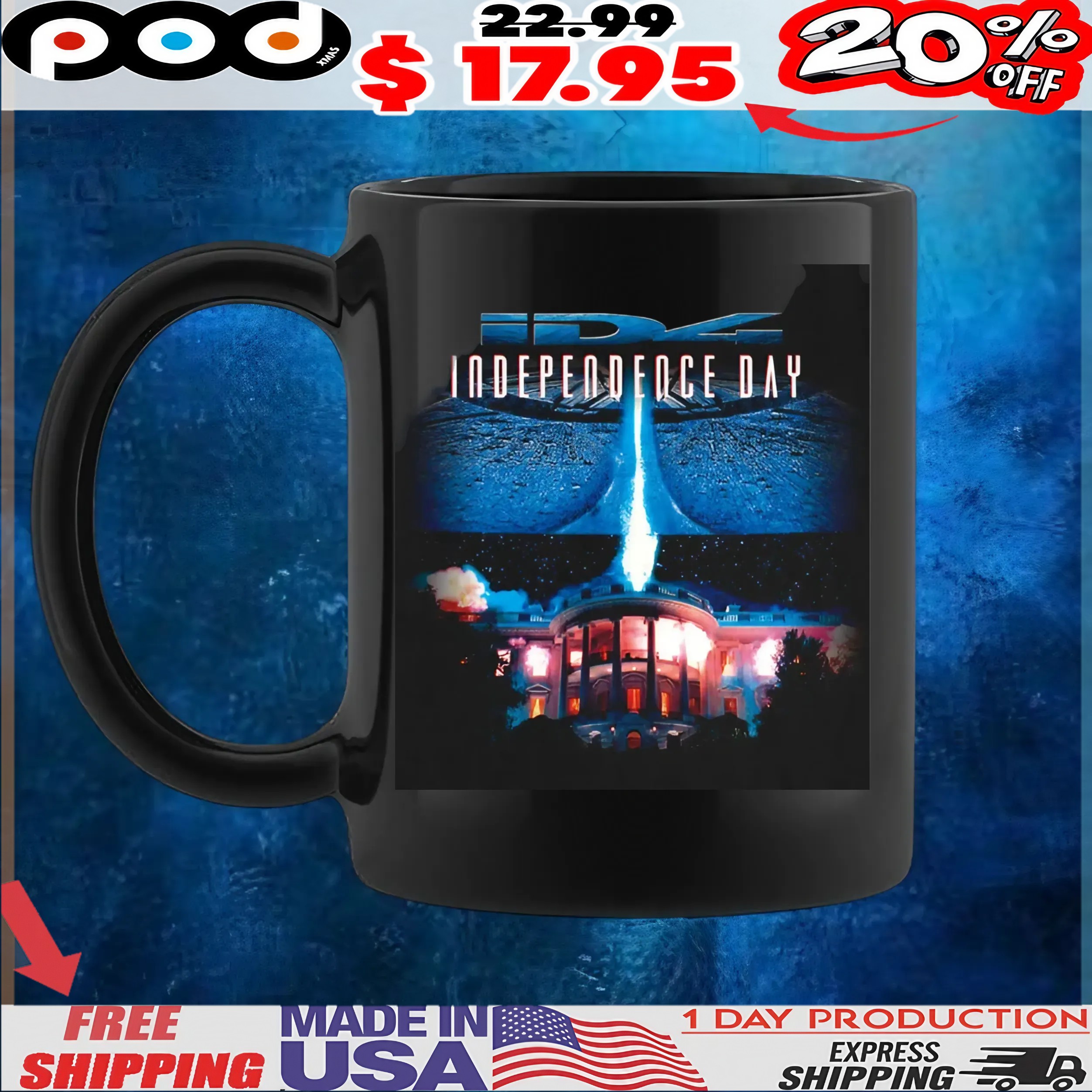 Id4 Time's Up Independence Day T Shirt