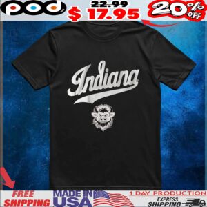 Indiana Hoosiers Mascot Script Logo T Shirt