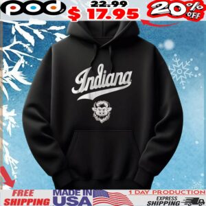 Indiana Hoosiers Mascot Script Logo T Shirt