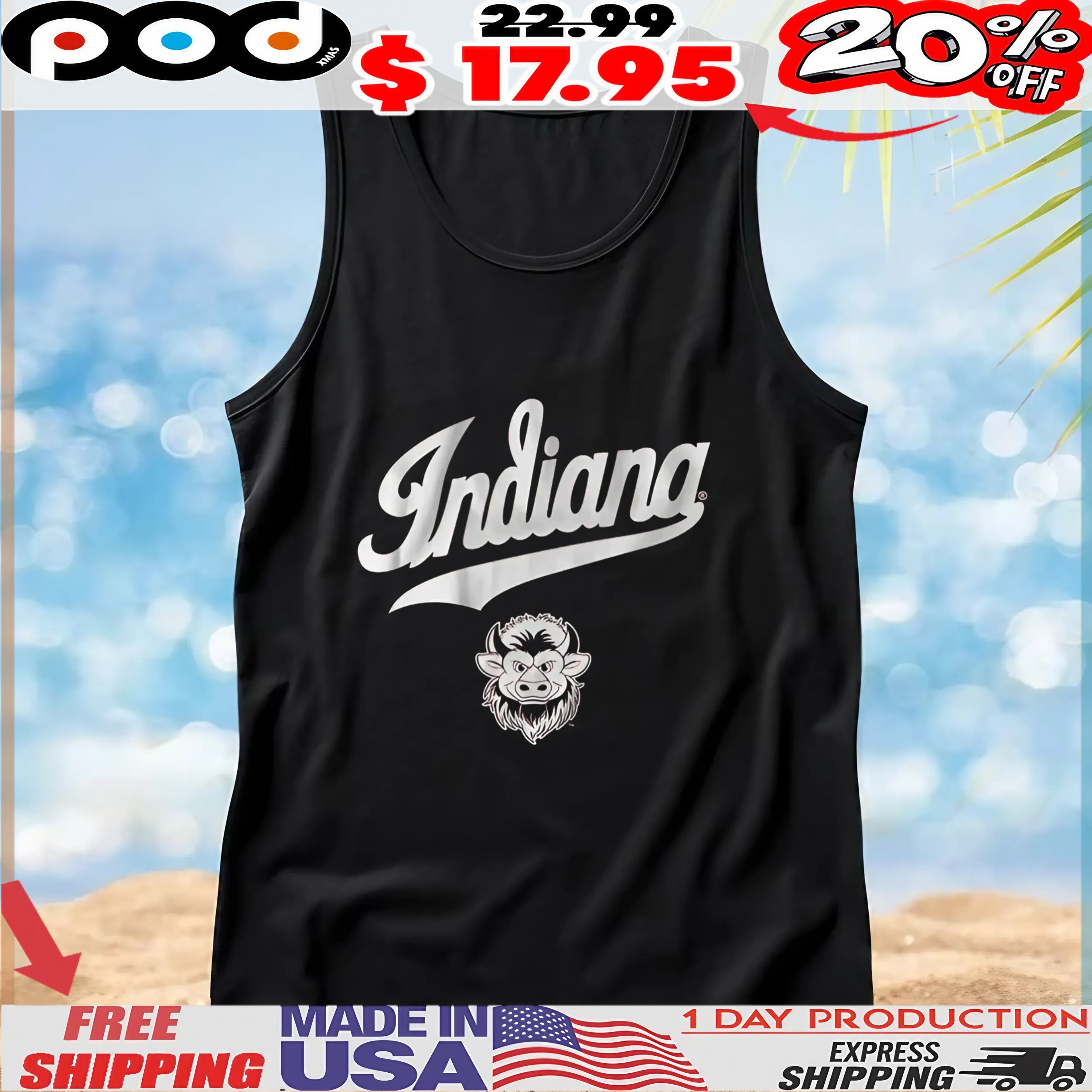 Indiana Hoosiers Mascot Script Logo T Shirt Indiana Hoosiers Mascot Script Logo T Shirt