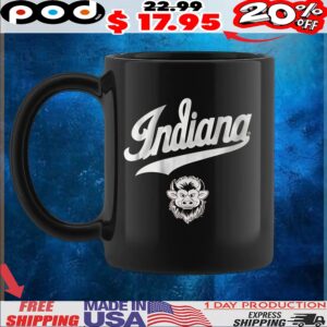 Indiana Hoosiers Mascot Script Logo T Shirt