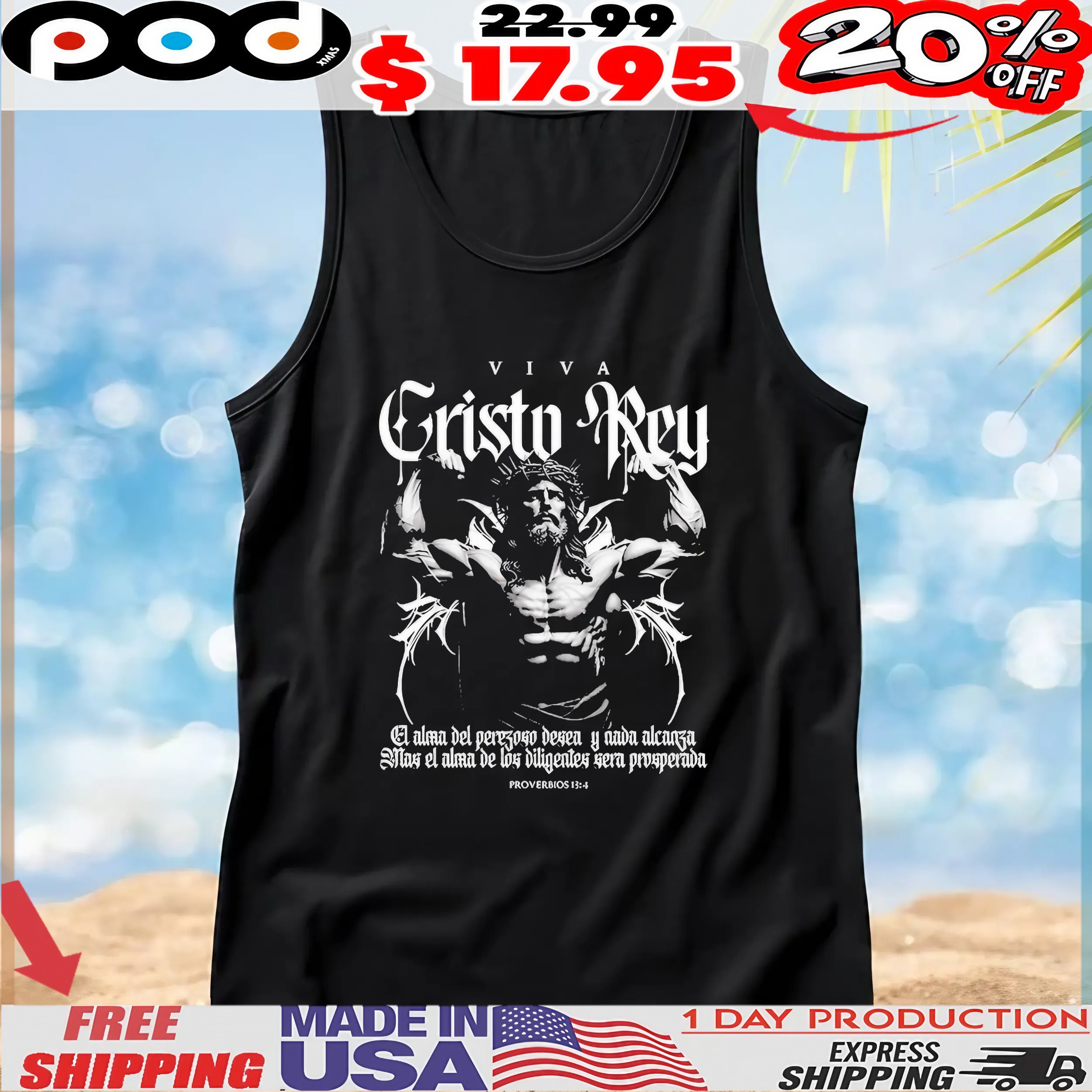 Jesus Viva Cristo Rey Long Live Christ The King T shirt