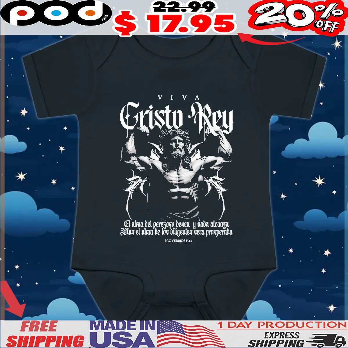 Jesus Viva Cristo Rey Long Live Christ The King T shirt