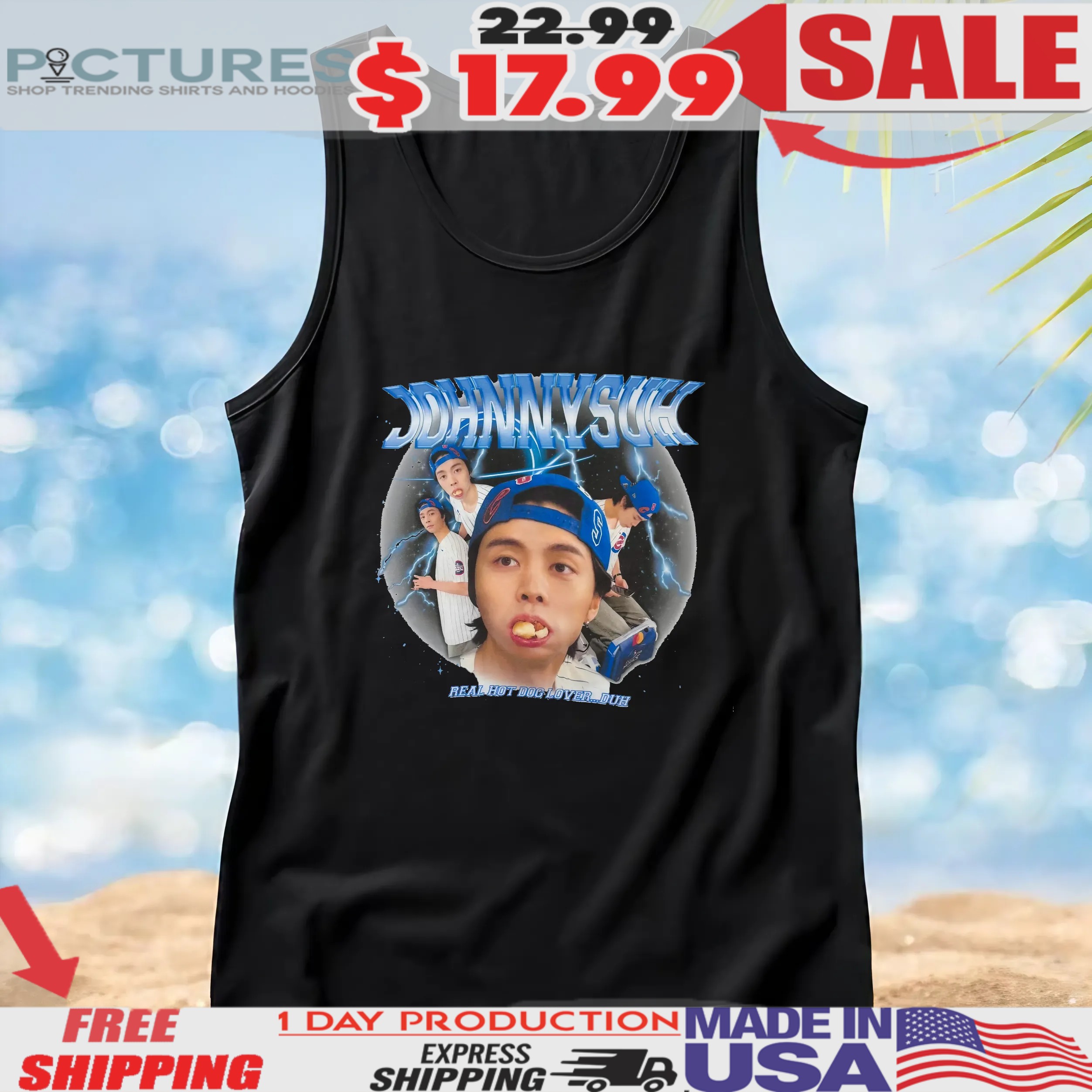 Johnny Suh Real Hot Dog Lover Buh Vintage Bootleg T Shirt