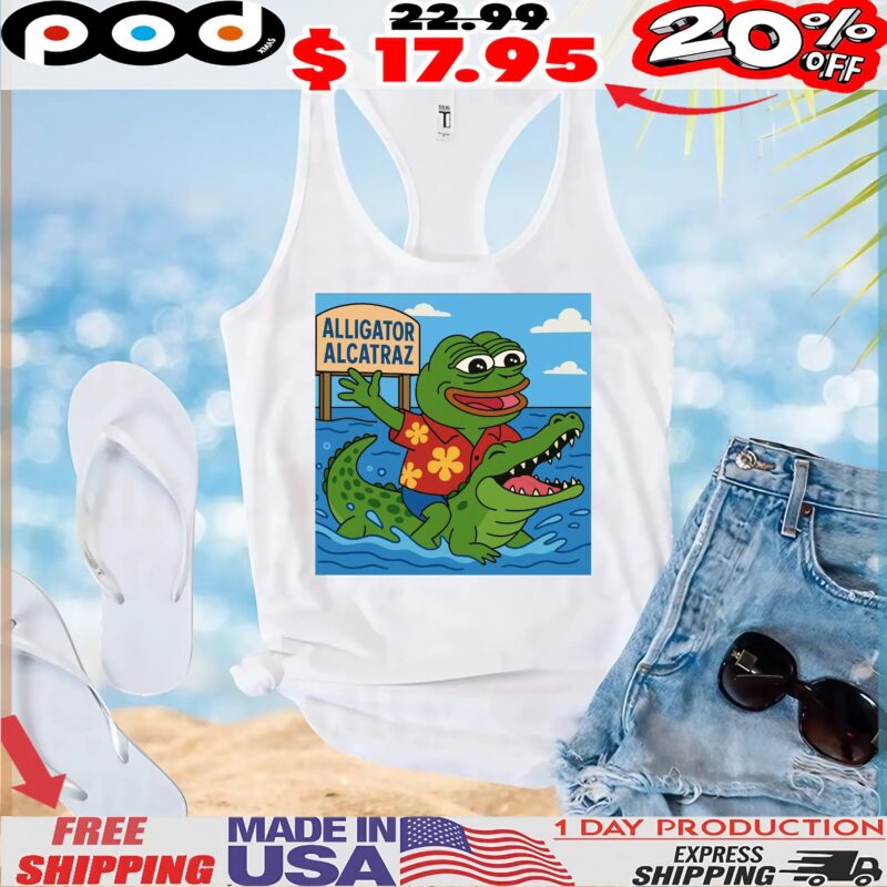 Pepe Alligator Alcatraz Meme T Shirt