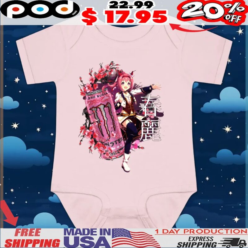 Haru Urara Uma Musume Sakura Monster Energy Anime T Shirt Haru Urara Uma Musume Sakura Monster Energy Anime T Shirt