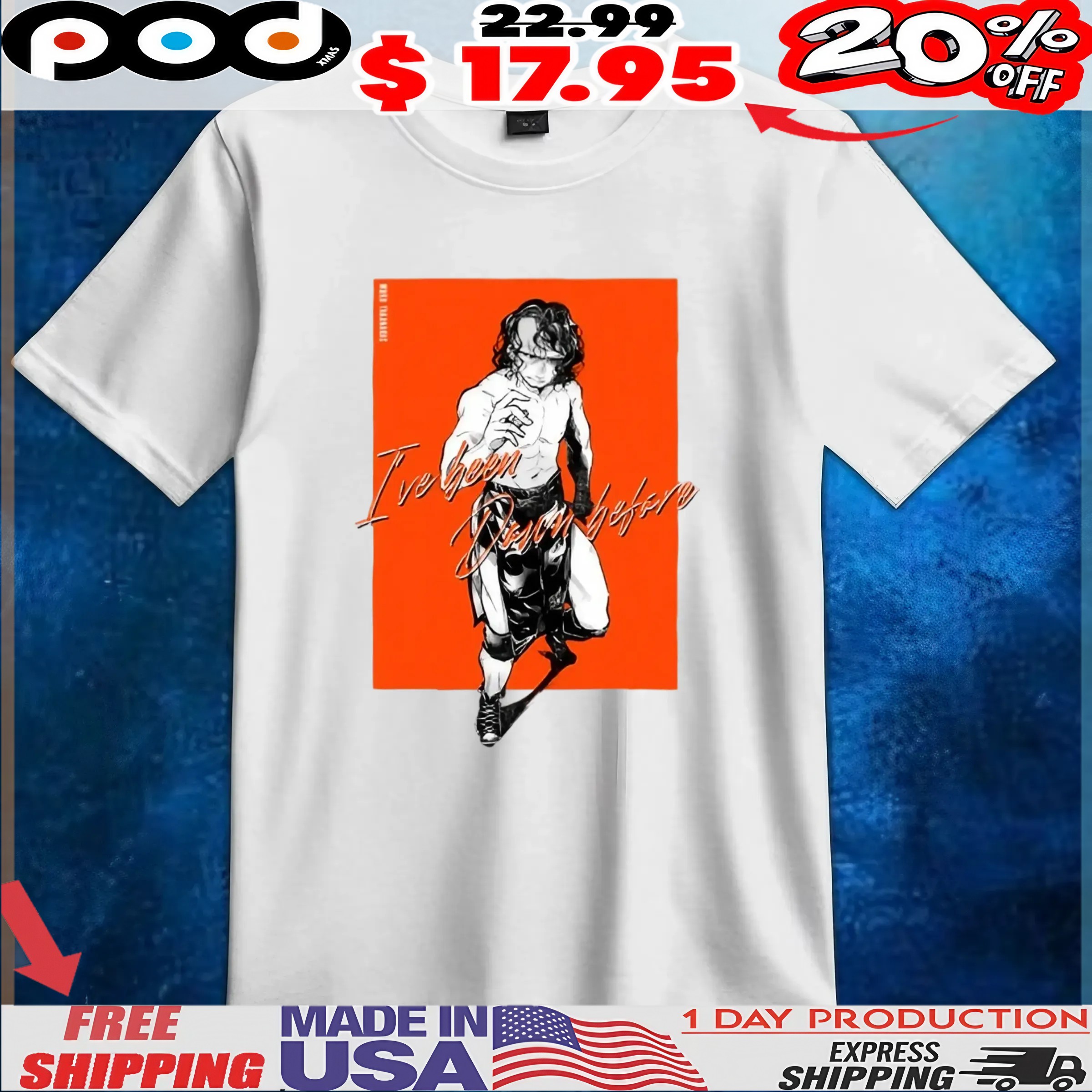 Kenny Omega Wearing A Masa Takanashi I've Been Down Before T Shirt