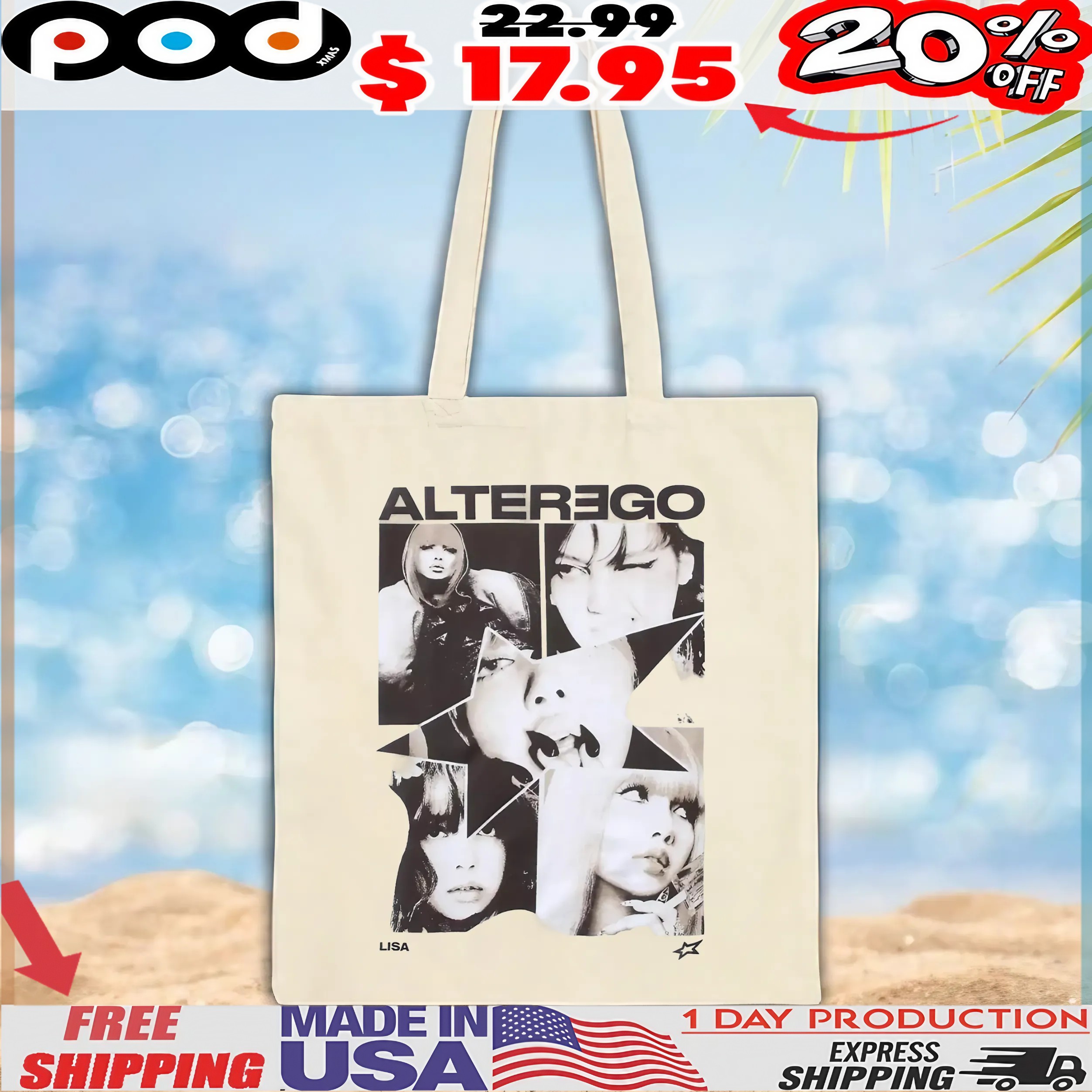 LISA Alter Ego Star Collage T Shirt LISA Alter Ego Star Collage T Shirt