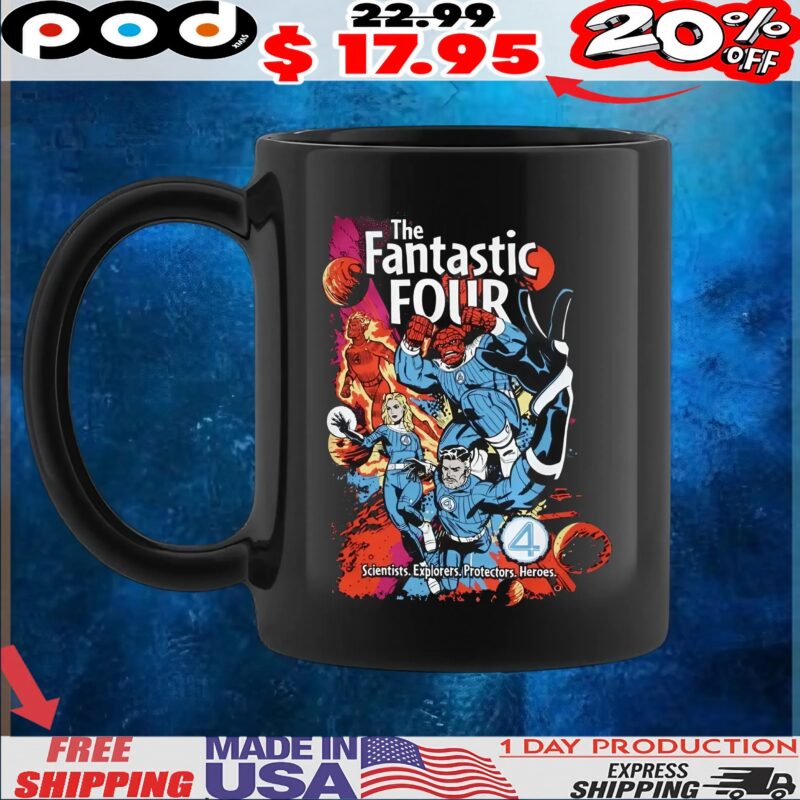 Marvel The Fantastic Four Scientists Explorers Protectors Heroes Comic Book T Shirt