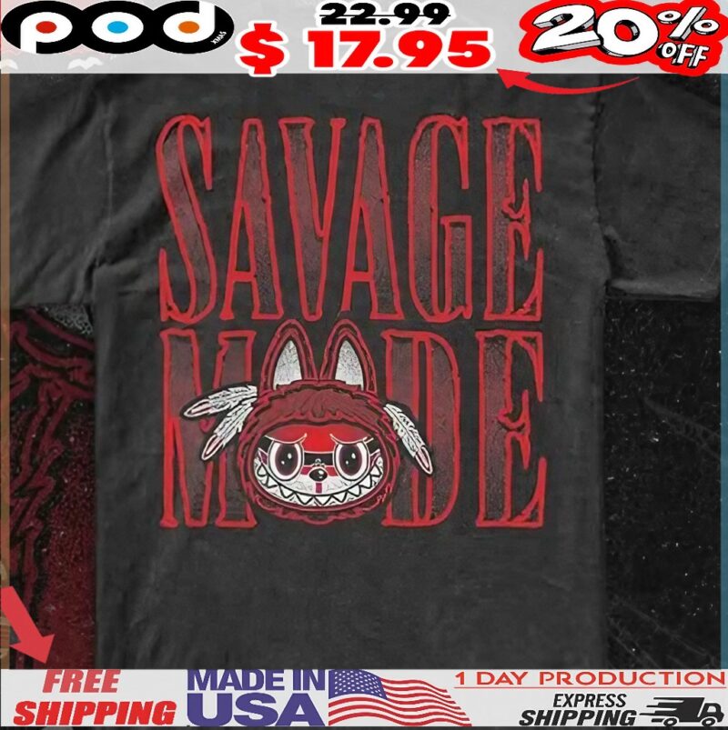 Labubu Savage Mode Horror T Shirt
