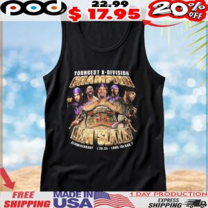 Leon Slater Wrestler Youngest X Division Champion 2025 Vintage Bootleg Style T Shirt