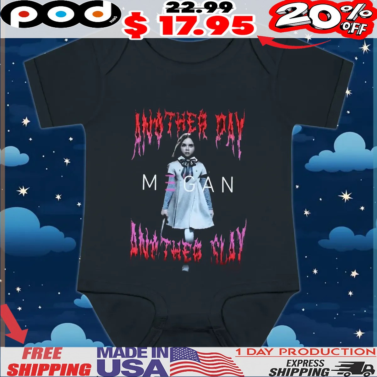 M3GAN 2 0 Another Day Another Slay T Shirt