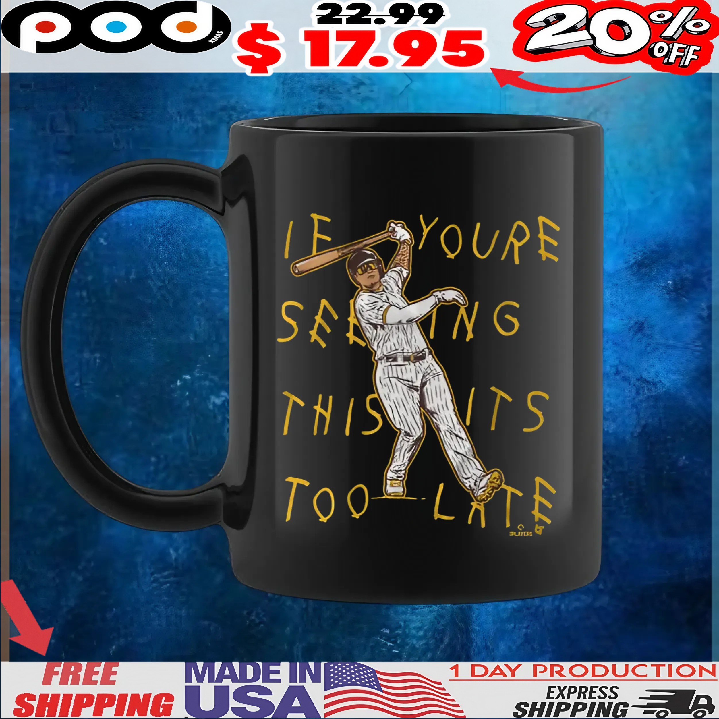 Manny Machado If You're Seeing This Its Too Late Lean Back T Shirt