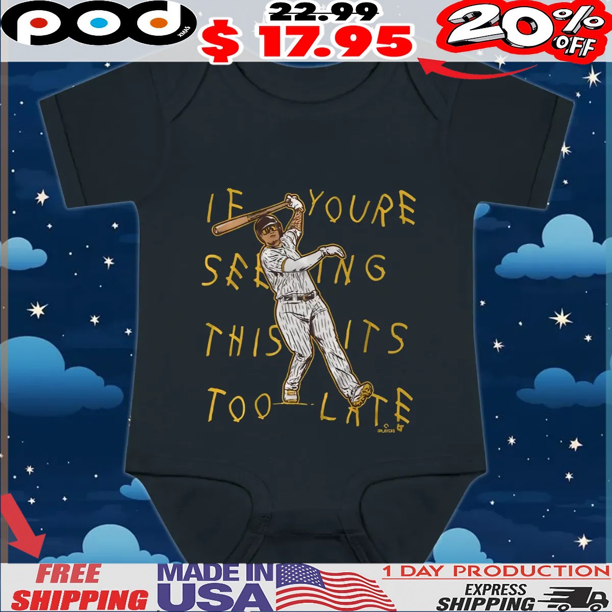 Manny Machado If You're Seeing This Its Too Late Lean Back T Shirt