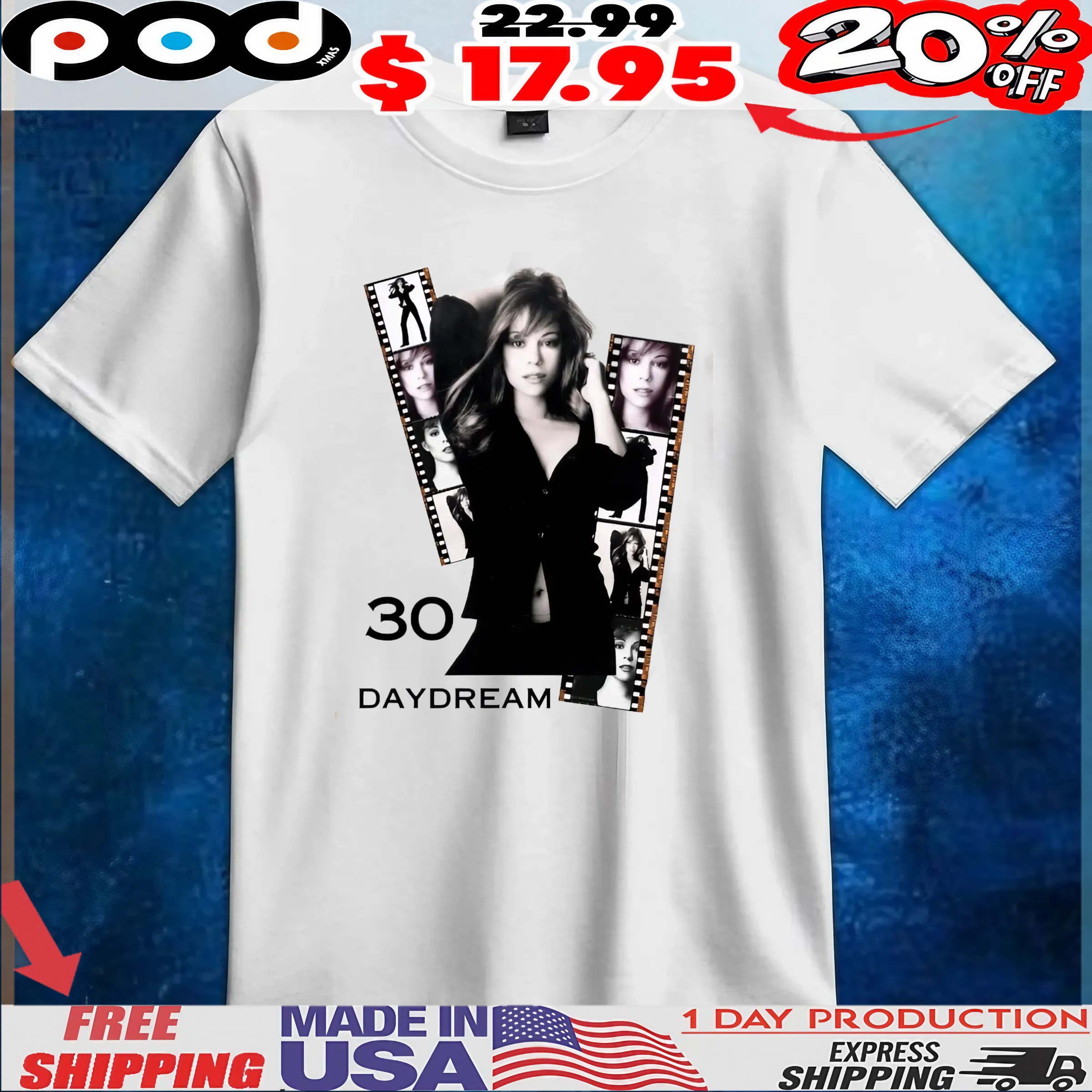 Mariah Carey Daydream 30th Anniversary Vintage T Shirt