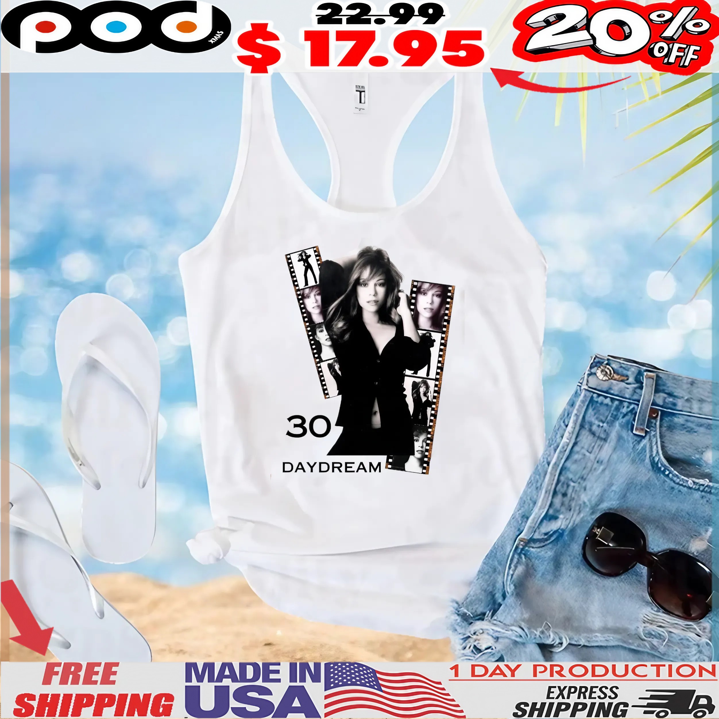 Mariah Carey Daydream 30th Anniversary Vintage T Shirt