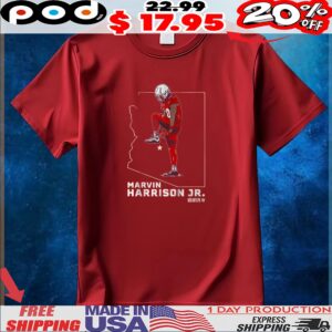 Marvin Harrison Jr State Star Map T Shirt