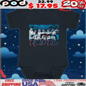 Miami Baseball Fightin' Fish Team Graphic T Shirt