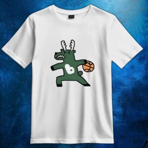 Milwaukee Bucks NBA basketball dribbling t shirt
