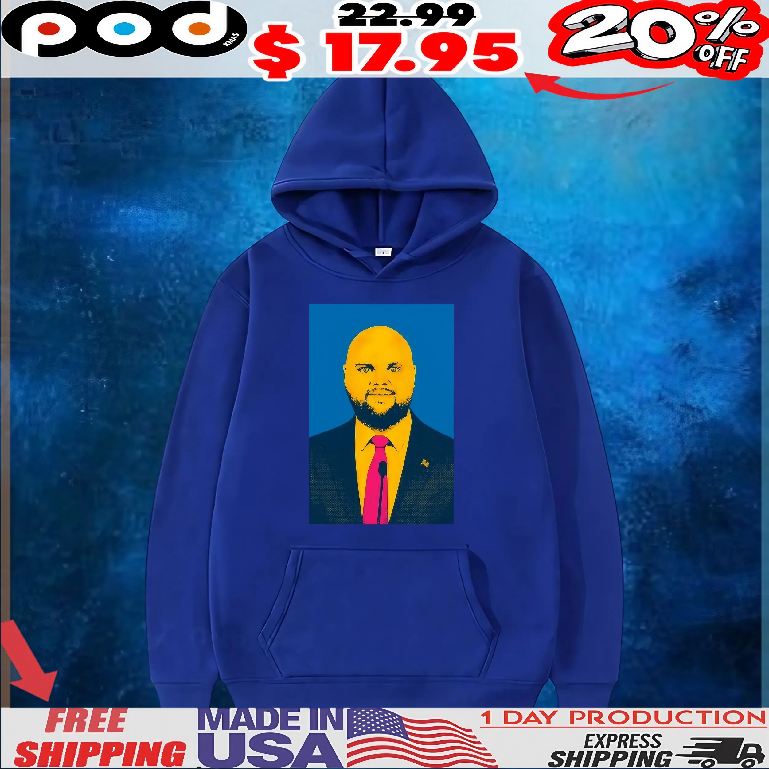 Minimalist JD Vance Meme Portrait Grunge Halftone T Shirt