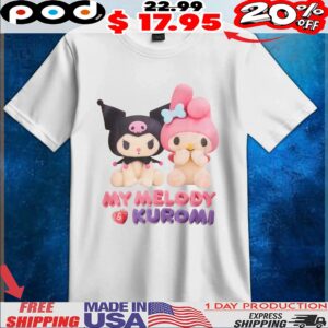 My Melody and Kuromi Duo Pastel Pink T Shirt