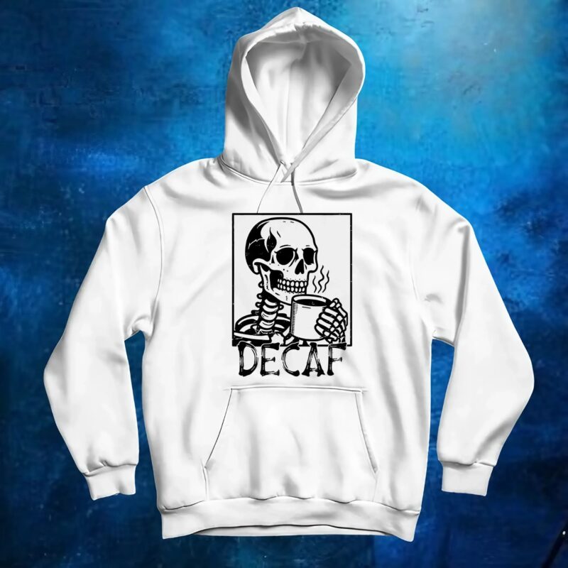 Decaf skeleton coffee t shirt