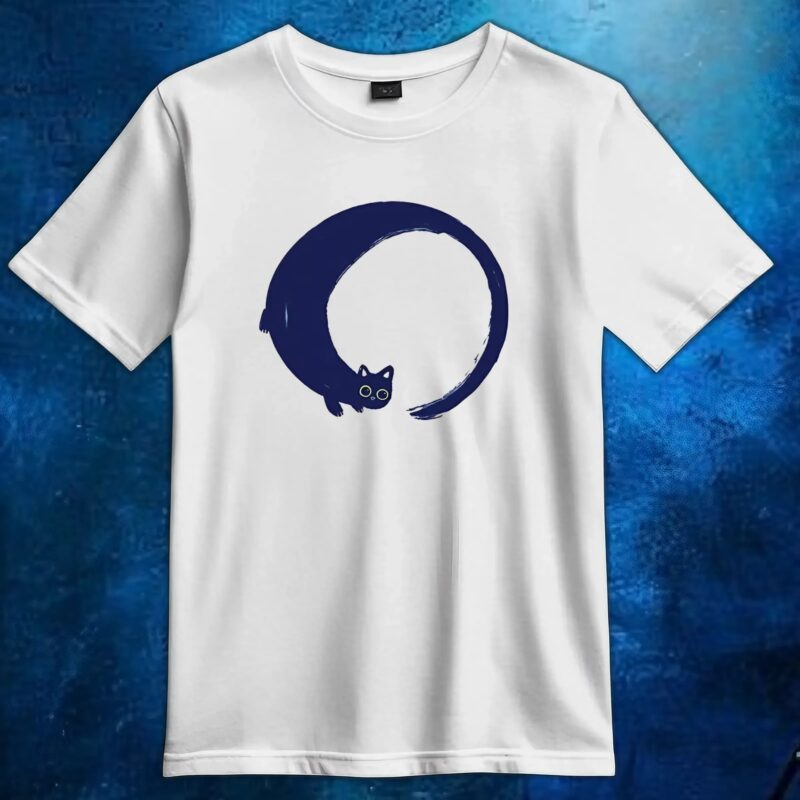 Enso cat circle t shirt