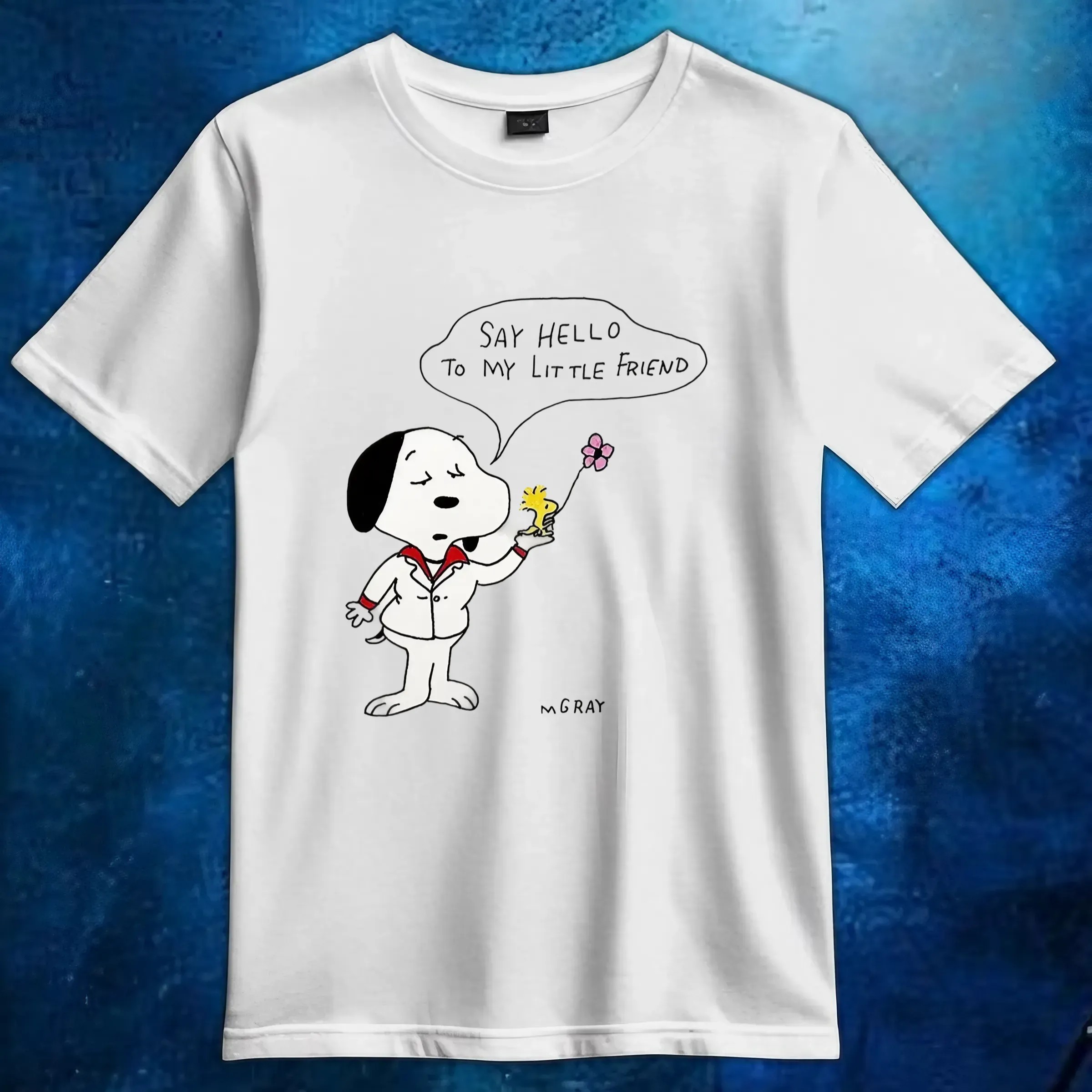Peanuts Say Hello To My Little Friend Snoopy And Woodstock T Shirt