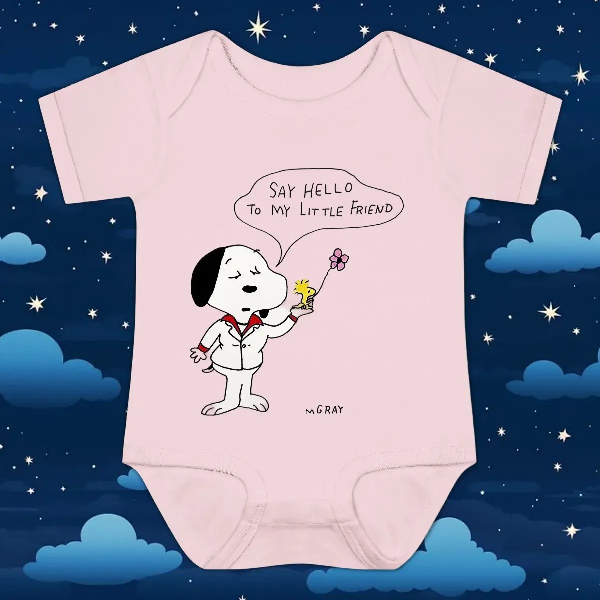 Peanuts Say Hello To My Little Friend Snoopy And Woodstock T Shirt