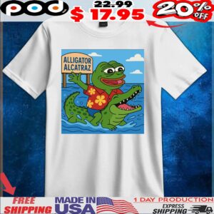 Pepe Alligator Alcatraz Meme T Shirt