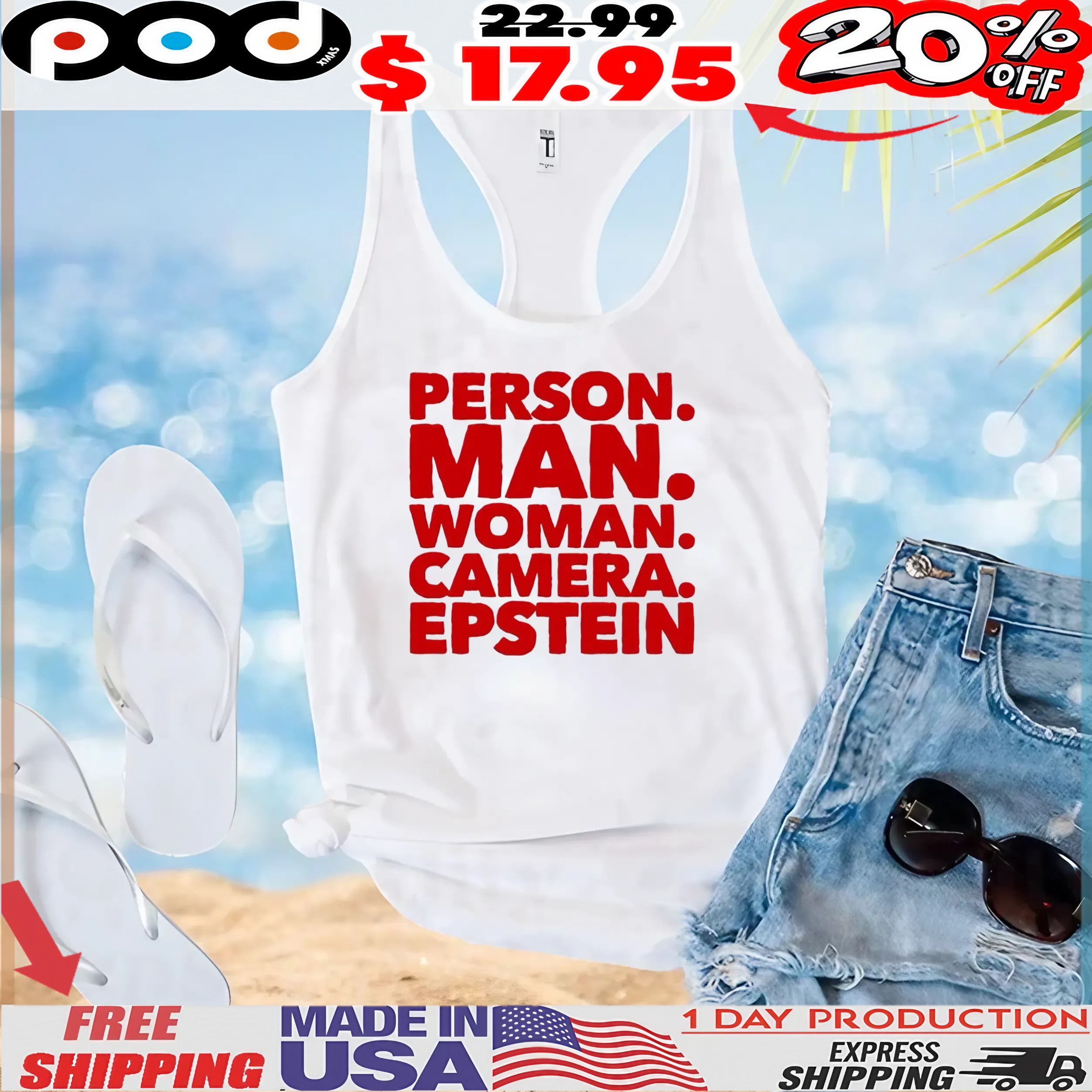 Person Man Woman Camera Epstein Cheat T Shirt