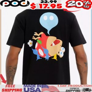 Pikmin Logo Marching 2 Sides T Shirt
