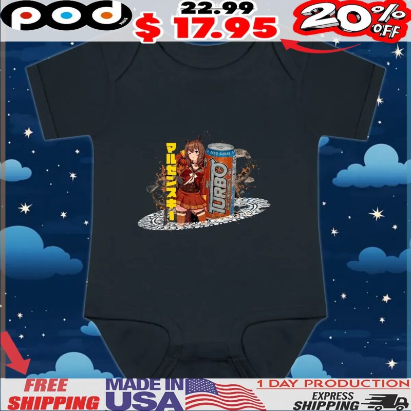 TURBO Energy Drink Anime Character Zero Sugar Design T shirt